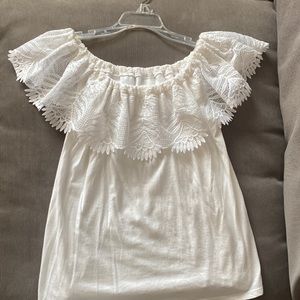 Off-The-Shoulder White Shirt